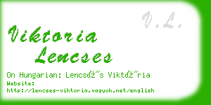 viktoria lencses business card